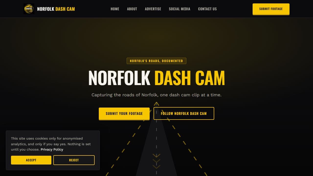 Norfolk Dash Cam website screenshot